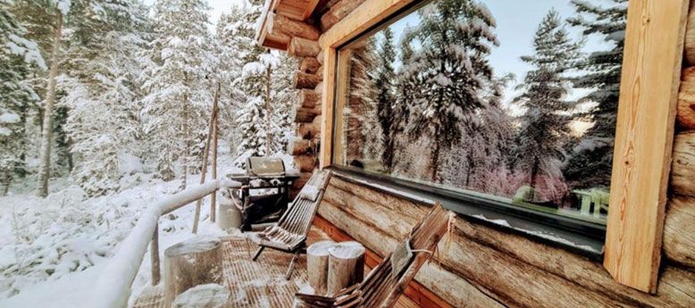 Cabaña de madera para alojarse en Rovaniemi