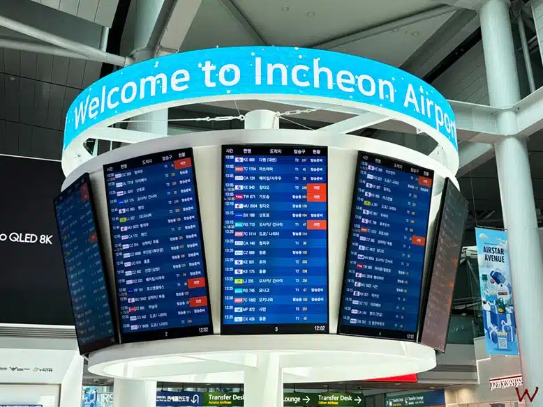 El aeropuerto de Incheon en Corea del Sur