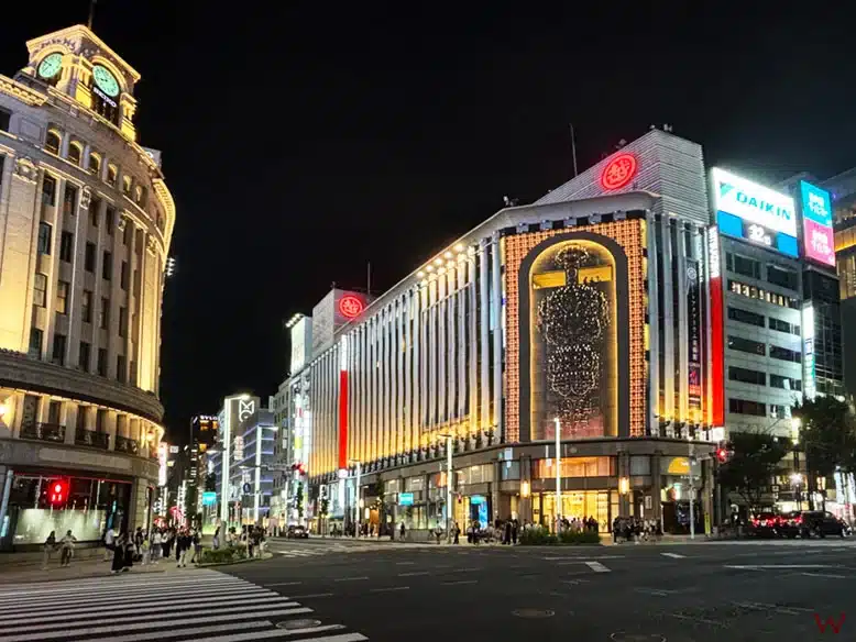 El barrio de Ginza, uno de los lugares que ver en Tokio