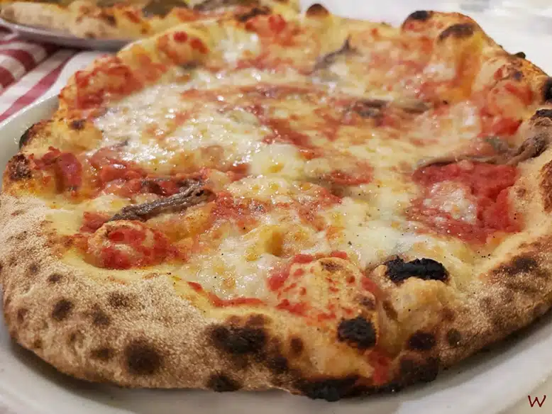 Pizza del restaurante Dar Poeta, una de las mejores pizzerías de Roma