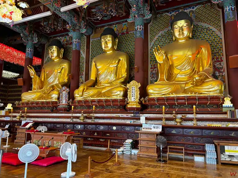 Los 3 budas dorados del Templo Jogyesa