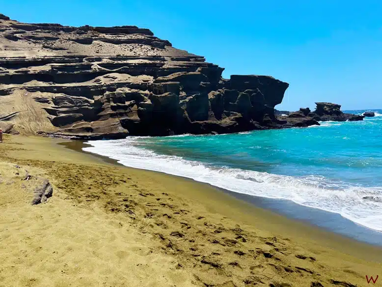 Papakolea Green Sand Beach, la playa de arena verde de Hawaii
