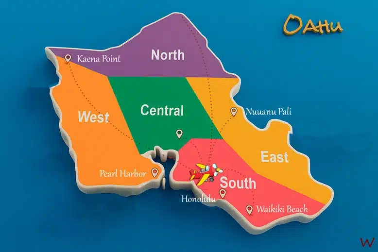 Regiones donde alojarse en Oahu