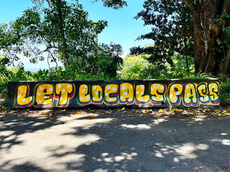 Let Locals Pass en la carretera a hana