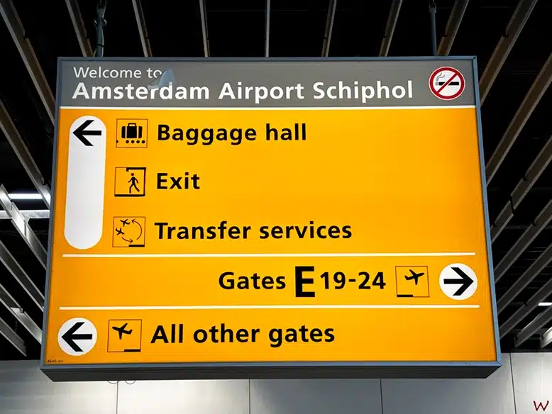 El Aeropuerto de Schiphol en Ámsterdam